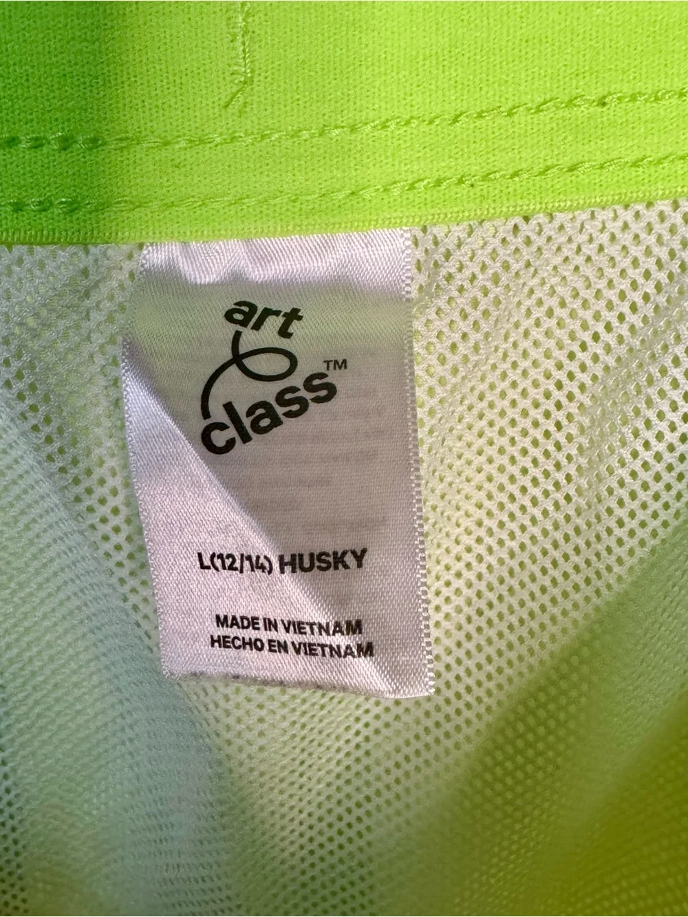 art class Neon Yellow Kids Swim Trunks with Drawstring